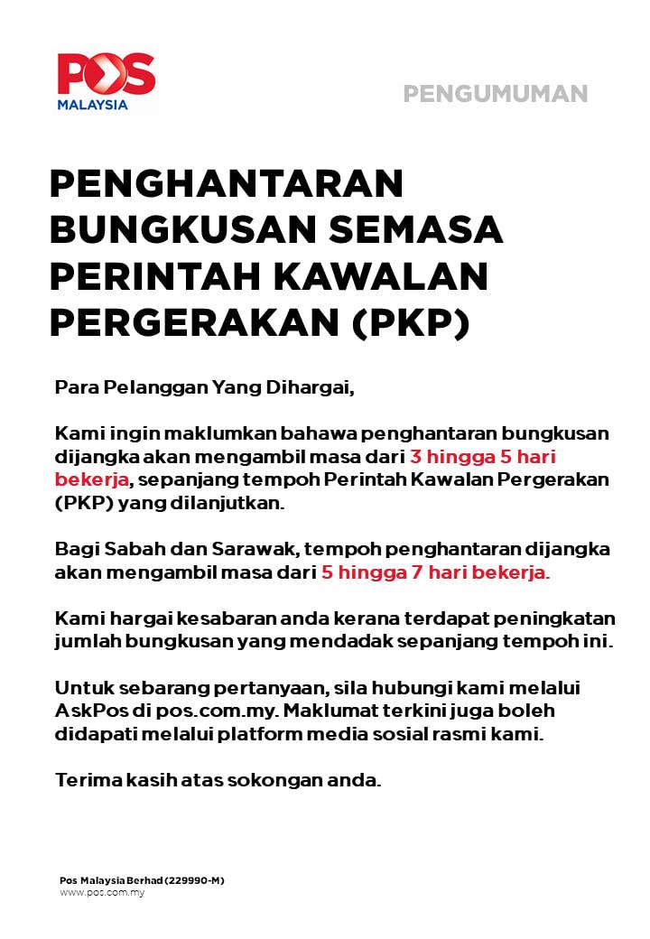 pos semasa PKP